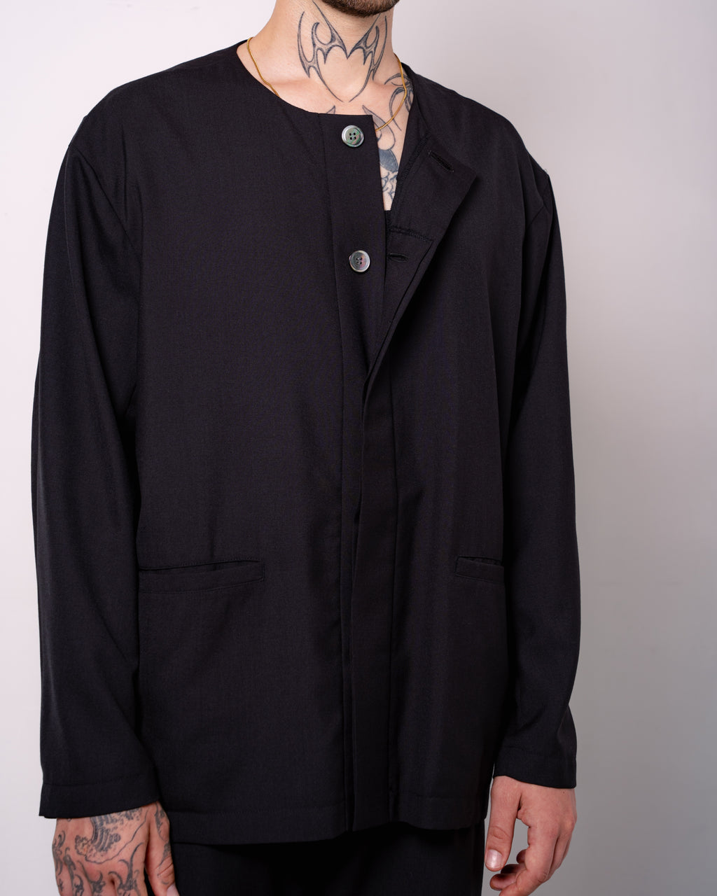 FLY FRONT SHIRT JACKET