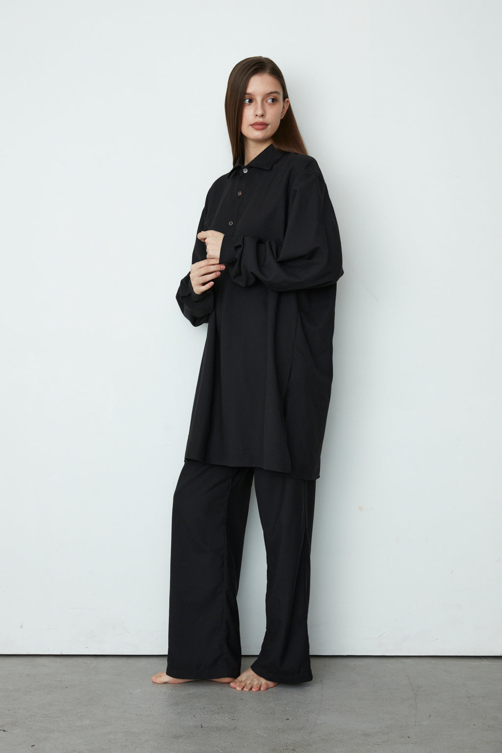 WOOL TROPICAL LONG SHIRT